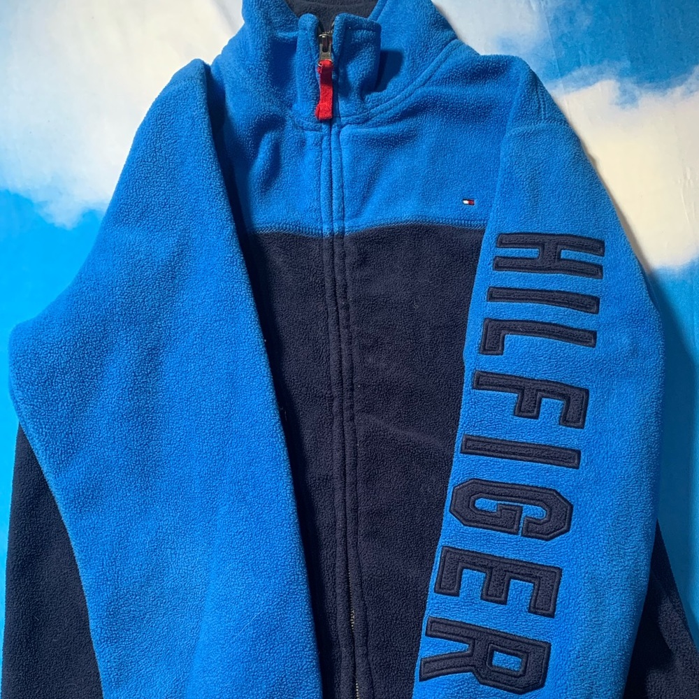 Tommy Hilfiger arm spell out cozy zip up